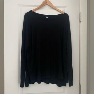 Old Navy Luxe Dark Gray Crew Neck Top